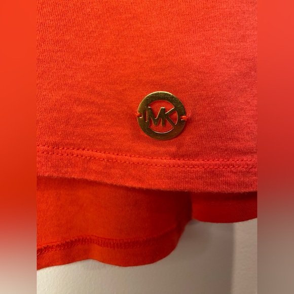 MICHAEL Michael Kors, Size M, Red/Orange, Cold Shoulder V-Neck Top - MINOR FLAW - Picture 8 of 12